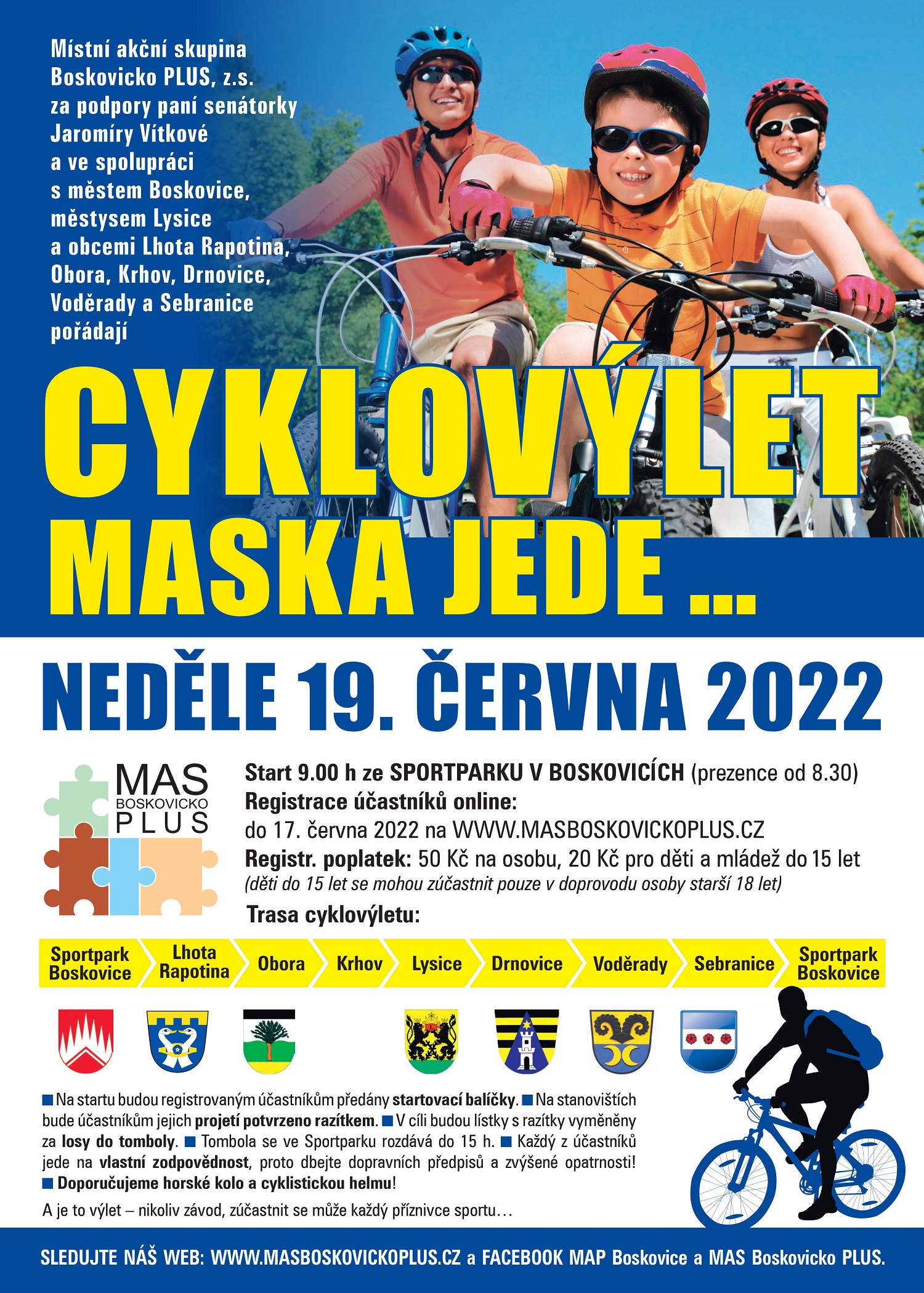 Cyklovýlet MASKA jede 2022